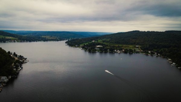Aerial of Cuba Lake in Summer season